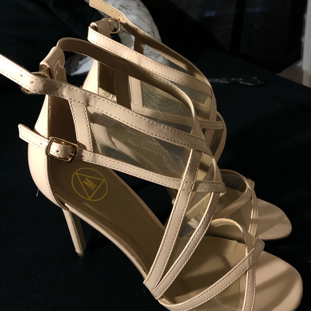 Missguided Nude Strappy Heals